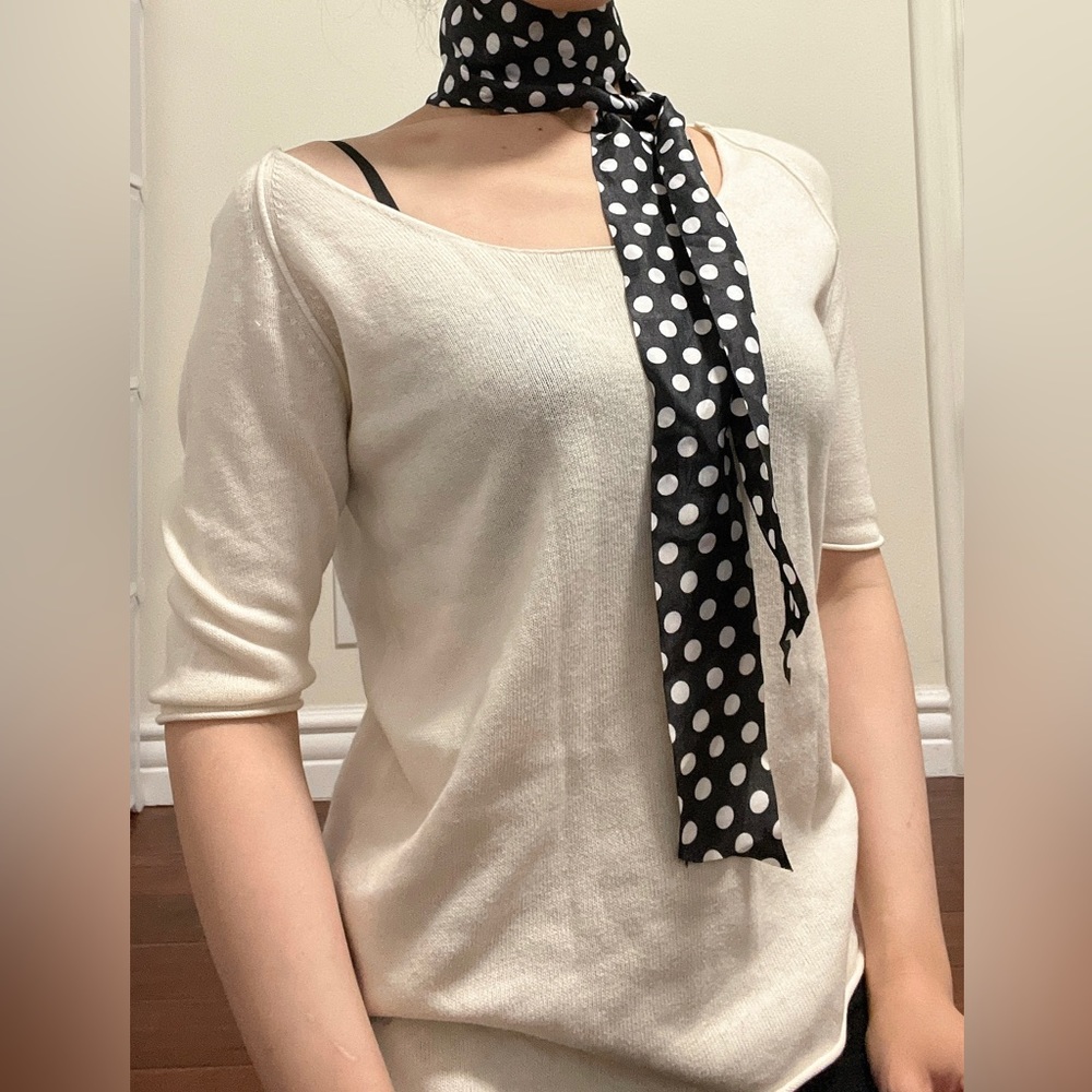 Burberry Cream Lightweight Knit Sweater